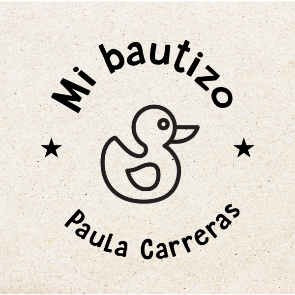 Sello para Bautizo Personalizado "Pato"