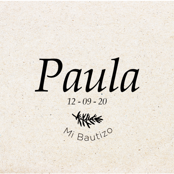Sello para Bautizo Personalizado "Olivo"