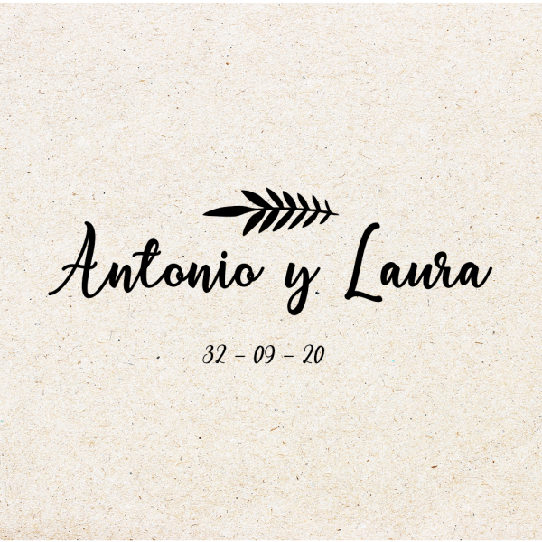Sello para Boda Personalizado "Olivo"