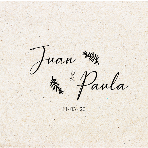 Sello para Boda Personalizado "Silvestre"