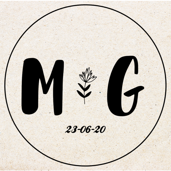 Sello para Boda Personalizado "Círculo"