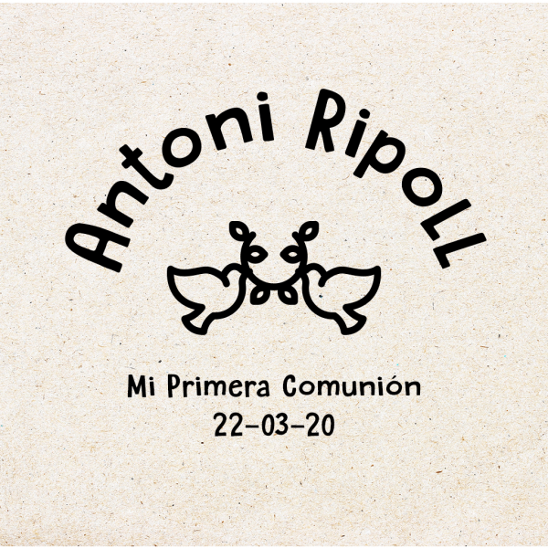 Sello para Comunión Personalizado "Mini Palomas"