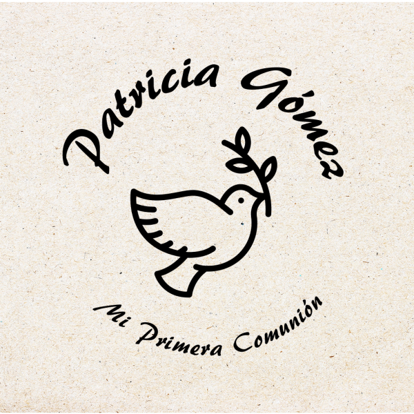 Sello para Comunión Personalizado "Paloma"