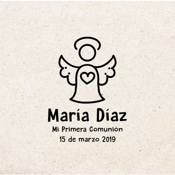 Sello para Comunión Personalizado "Ángel"
