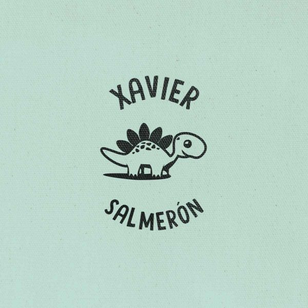 Sello Redondo Dinosaurio Estegosaurio