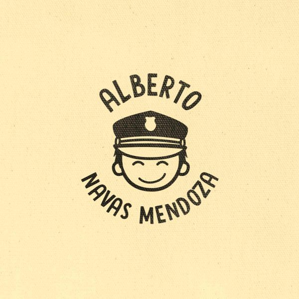 Sello Redondo Profesión Policía Niño