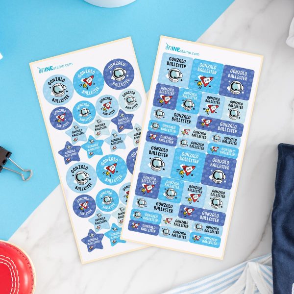 Pack de etiquetas textiles termoadhesivas profesiones ASTRONAUTA