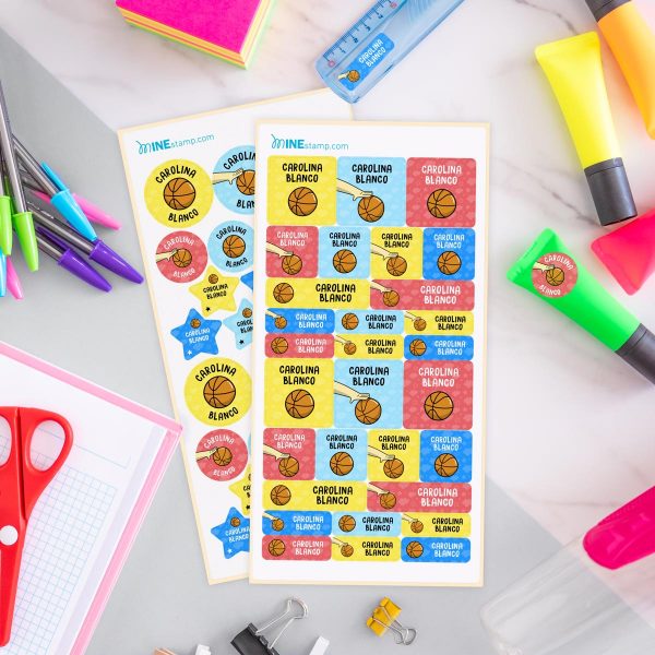 Pack de etiquetas adhesivas profesiones BALONCESTO