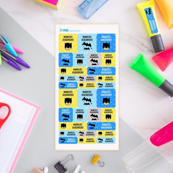 Render Etiquetas Batman Adhesivas 1