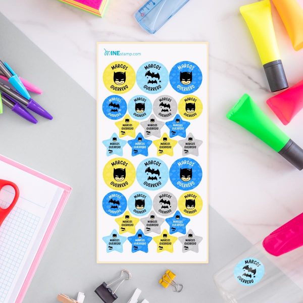 Render Etiquetas Batman Adhesivas 2
