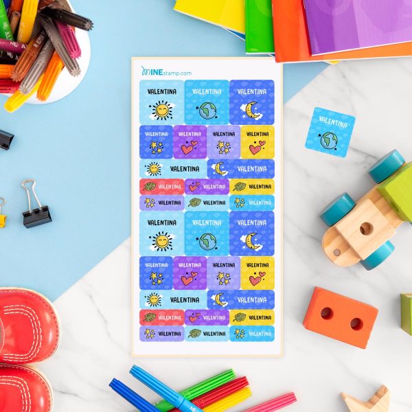 Etiquetas adhesivas rectangulares y cuadradas CLÁSICAS