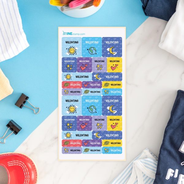 Etiquetas textiles termoadhesivas rectangulares y cuadradas CLÁSICAS