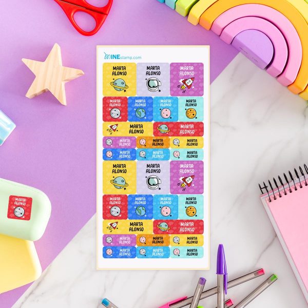 Etiquetas adhesivas rectangulares y cuadradas FANTASÍA