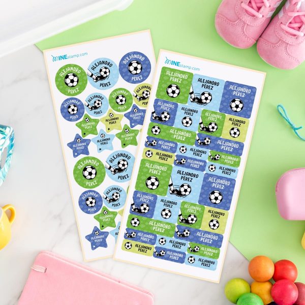 Pack de etiquetas textiles termoadhesivas profesiones FÚTBOL