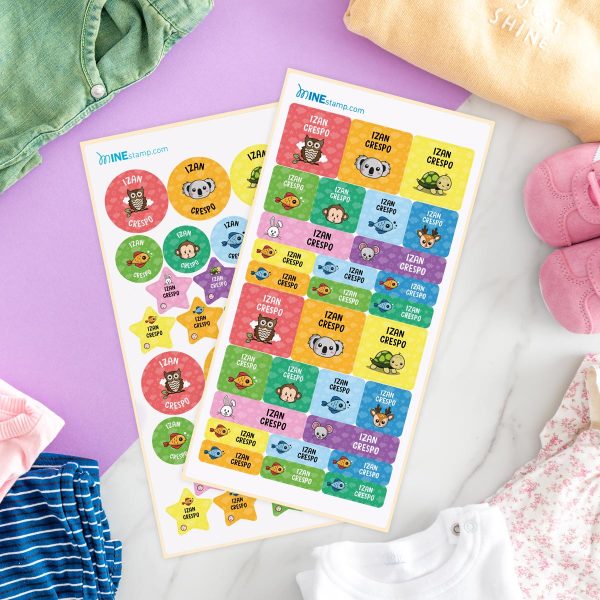 Pack de etiquetas textiles termoadhesivas ANIMALES II