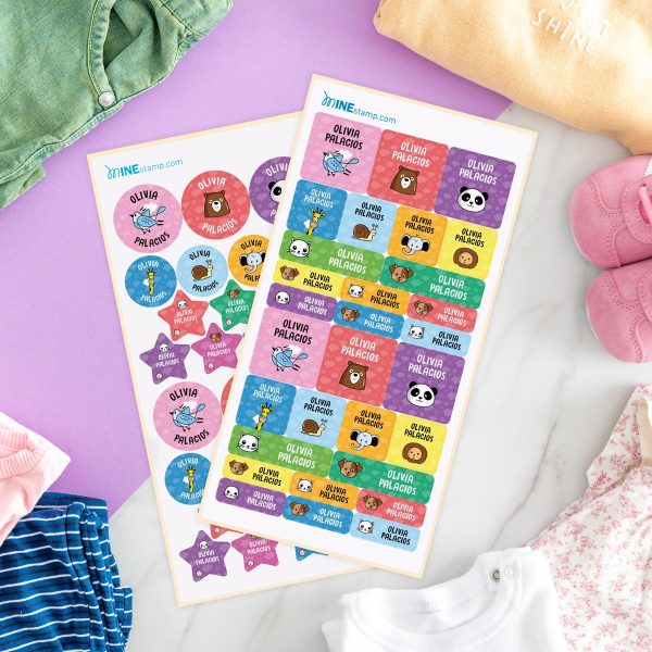 Pack de etiquetas textiles termoadhesivas ANIMALES