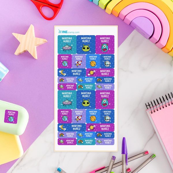 Etiquetas adhesivas rectangulares y cuadradas ESPACIO