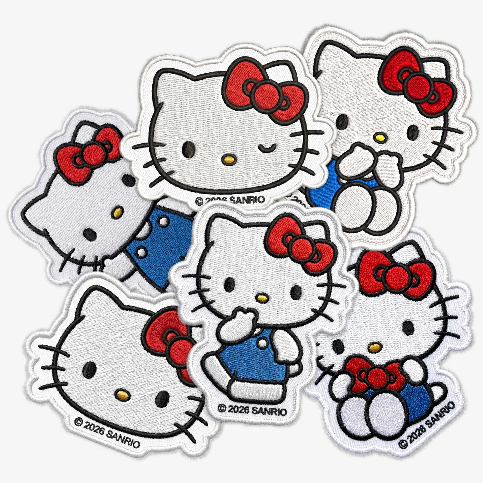 6 Parches Bordados Hello Kitty