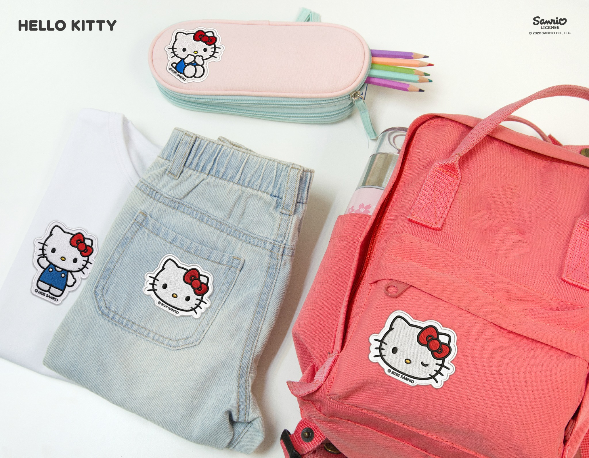 6 Parches Bordados Hello Kitty