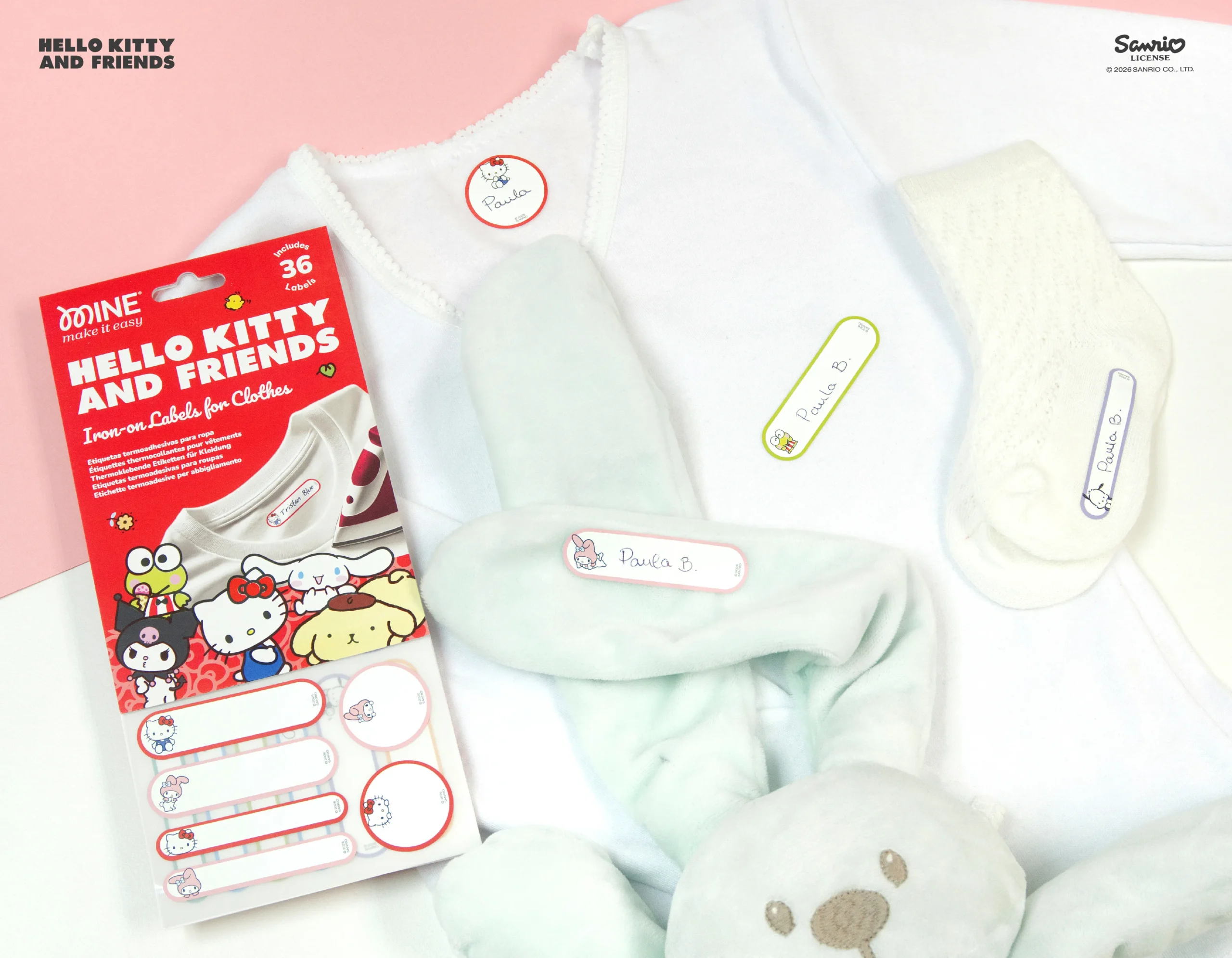 Etiquetas Textiles Termoadhesivas Hello Kitty