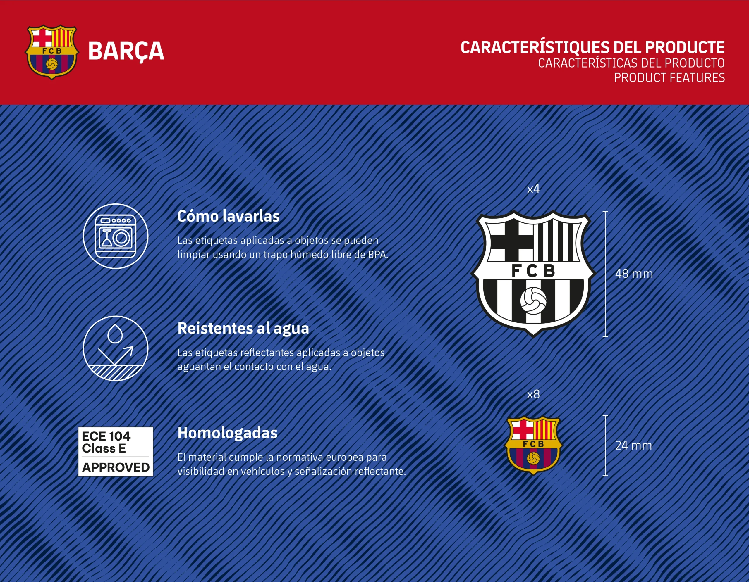 Etiquetas Reflectantes Barça