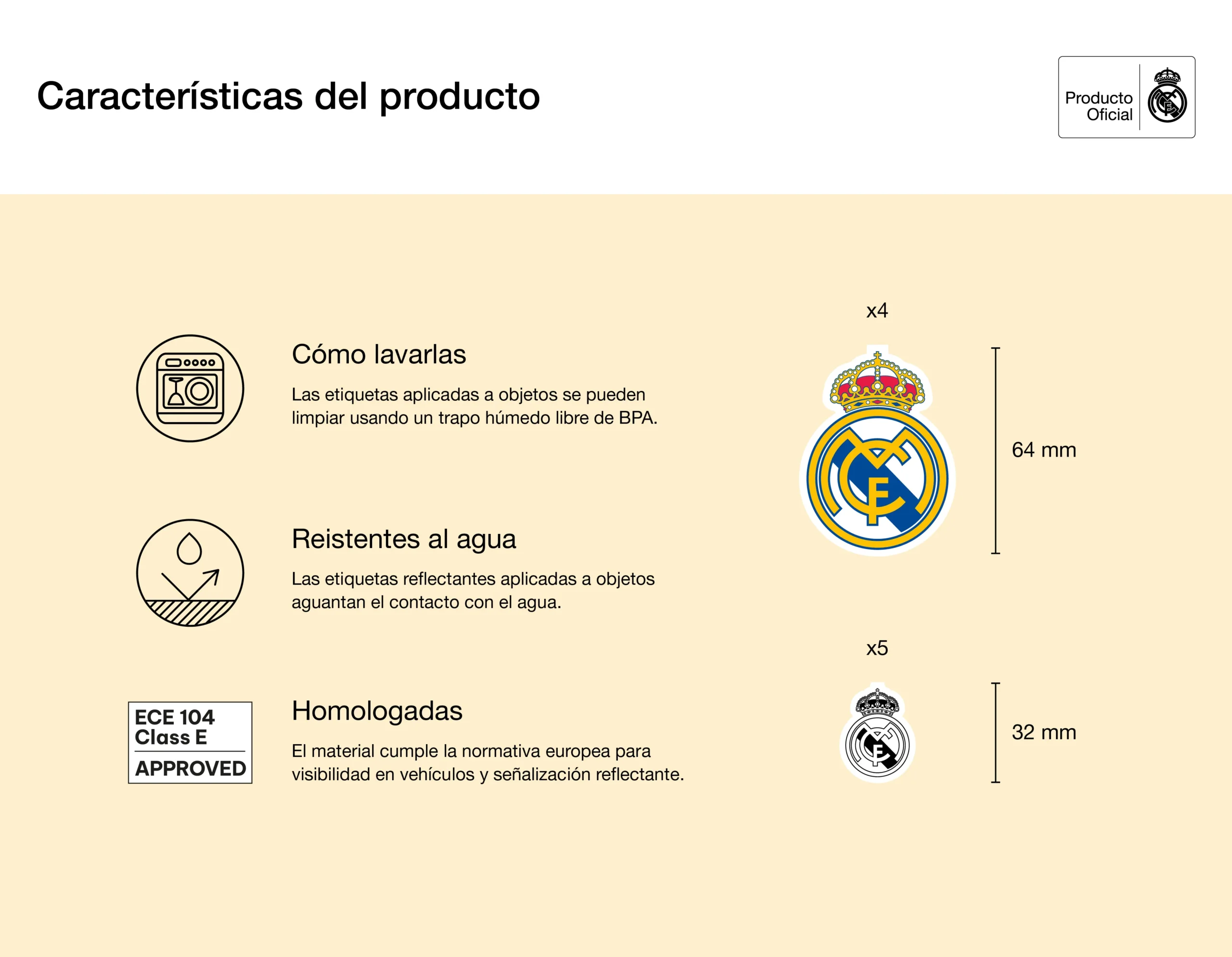 Etiquetas Reflectantes Real Madrid